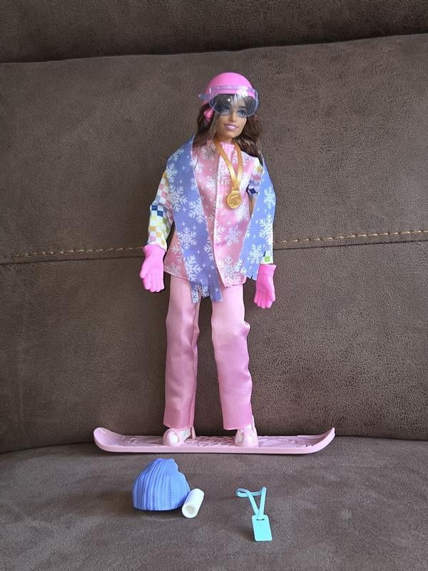 Barbie Barbie, Careers Snowboarder Doll, with 10+ Accessories, Pink