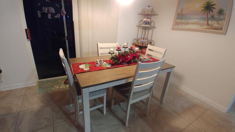 Ashley Furniture Skempton 7 Piece Dining Set In White And Light Brown Walmart Com Walmart Com