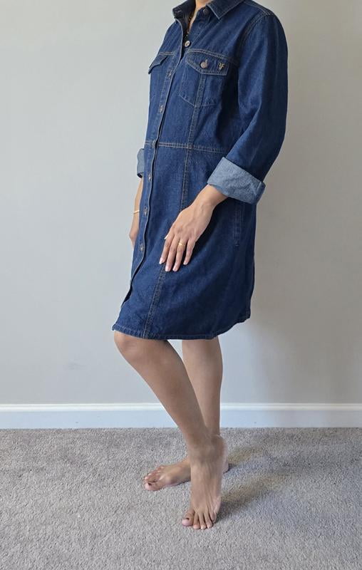 white christmas dresses Sam Halter Denim Dress – Closet Den Boutique main image 0