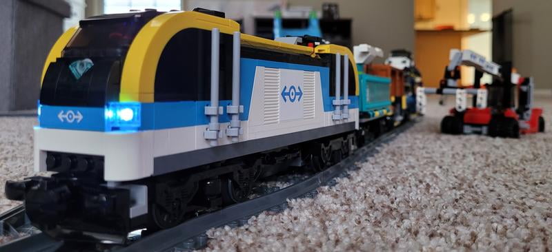 LEGO City RC Lift Electric Cargo Freight Train Set, 60336 Toy for