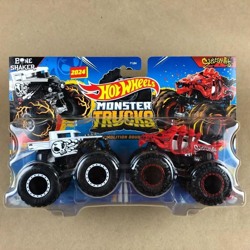 Hot Wheels Monster Trucks Demolition Doubles Race Play Set, 2 Toy