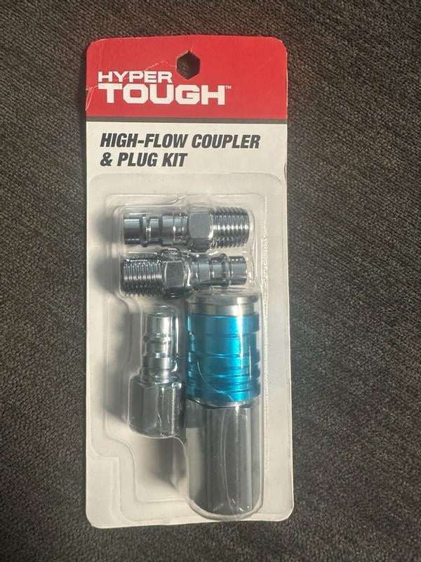 Tru-Flate 13-924 1/4" HI FLO X 1/4" MNPT Aluminum Coupler (Pack Of 10) - High Flow For HVLP Tools