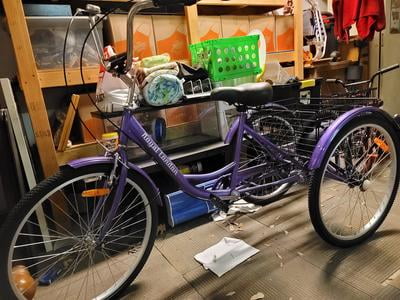 Customer reviews for Royal London Adult Tricycle 3 Wheeled Trike Bicycle w Shopping Basket Purple Walmart