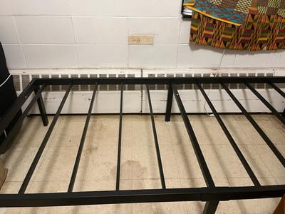 Metalen bed Meran bedframe met matras zwart 180x200 cm | premiumXL