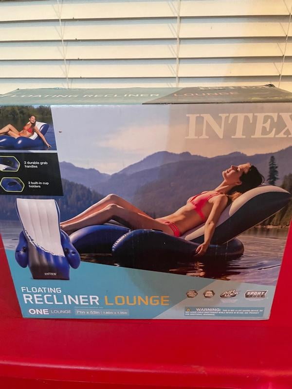 Intex floating recliner lounge with cup holders shop