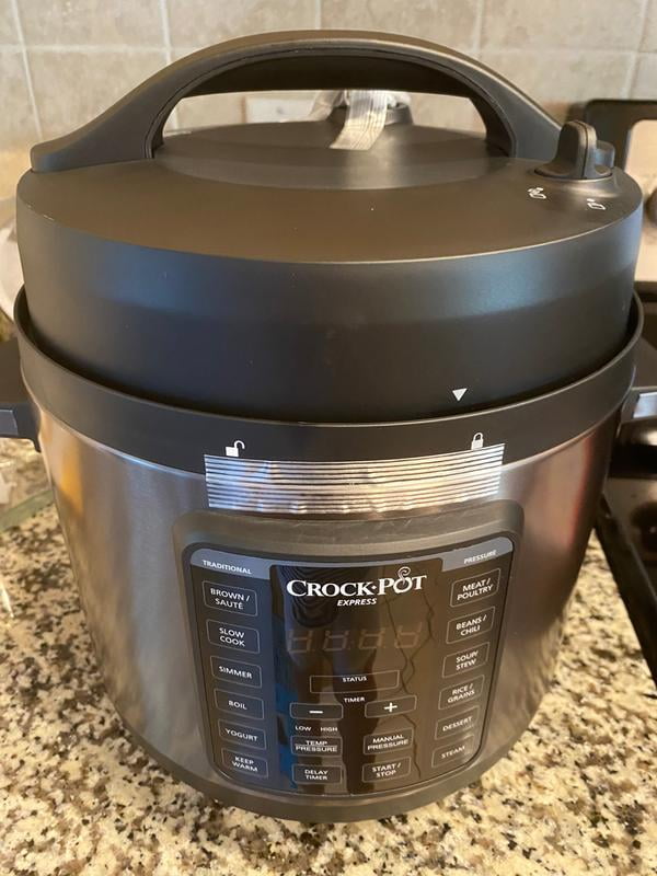 Crockpot Express 6-Qt Oval Max Pressure Cooker, Stainless Steel 