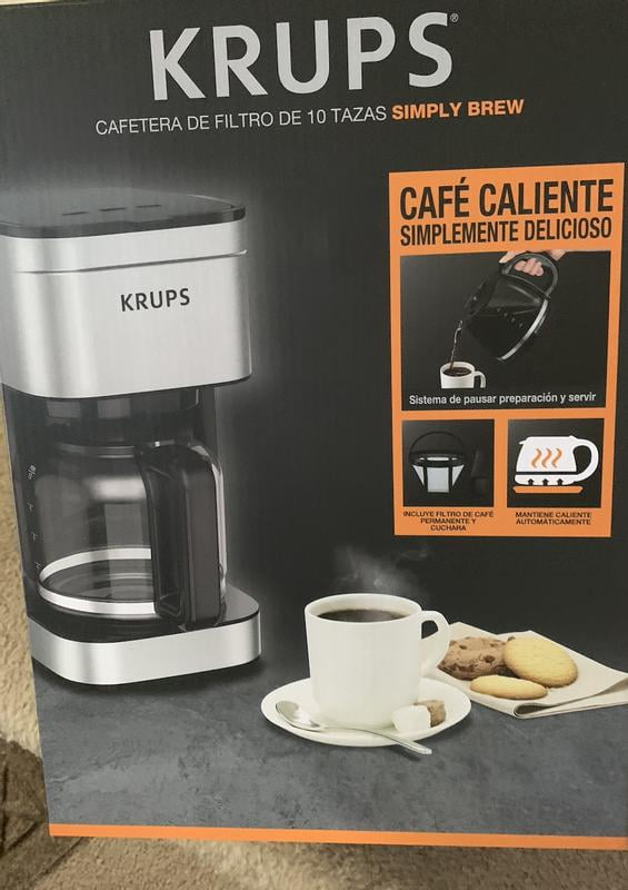 KRUPS, Coffee Maker, 10-Cup, Stainless Steel with Keep Warm Function -  Walmart.com