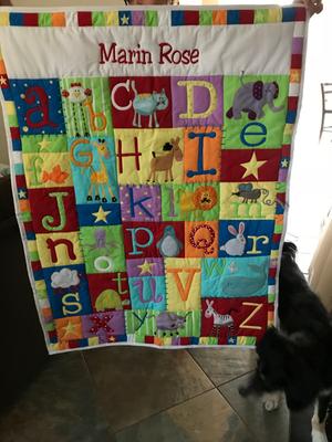 personalized baby alphabet quilt