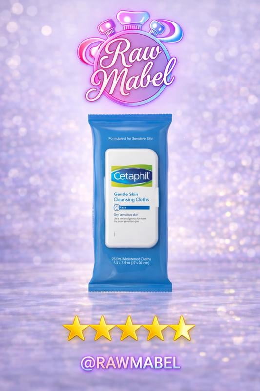 Cetaphil Gentle Skin Cleansing Cloths for Face and Body, 50 ct