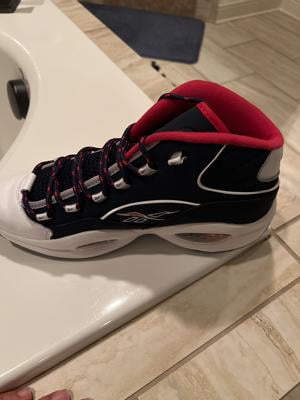 Reebok Men's Question Mid Basketball Shoes, Size 11, White and