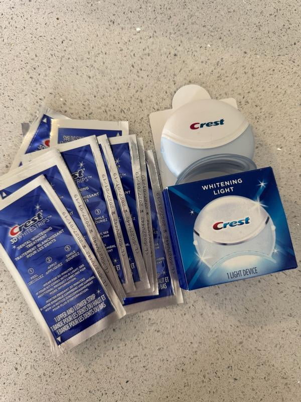  Light プレミアムホワイト 3個セット Crest 3DWhitestrips Sensitive Bright + Whitening Light Teeth