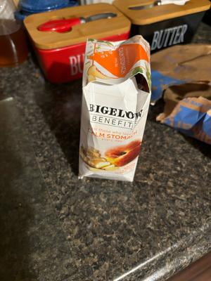 Bigelow Benefits Caffeine Free Ginger & Peach Herbal Tea Bags, 18