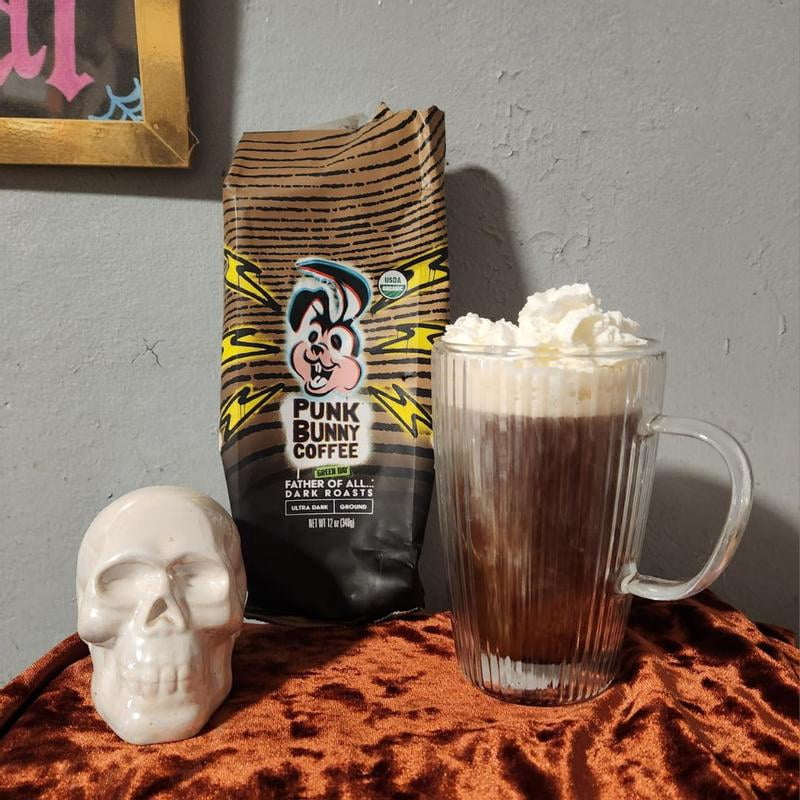 Punk Bunny Coffee Ground Ultra Dark Dark Roast Coffee 12 oz