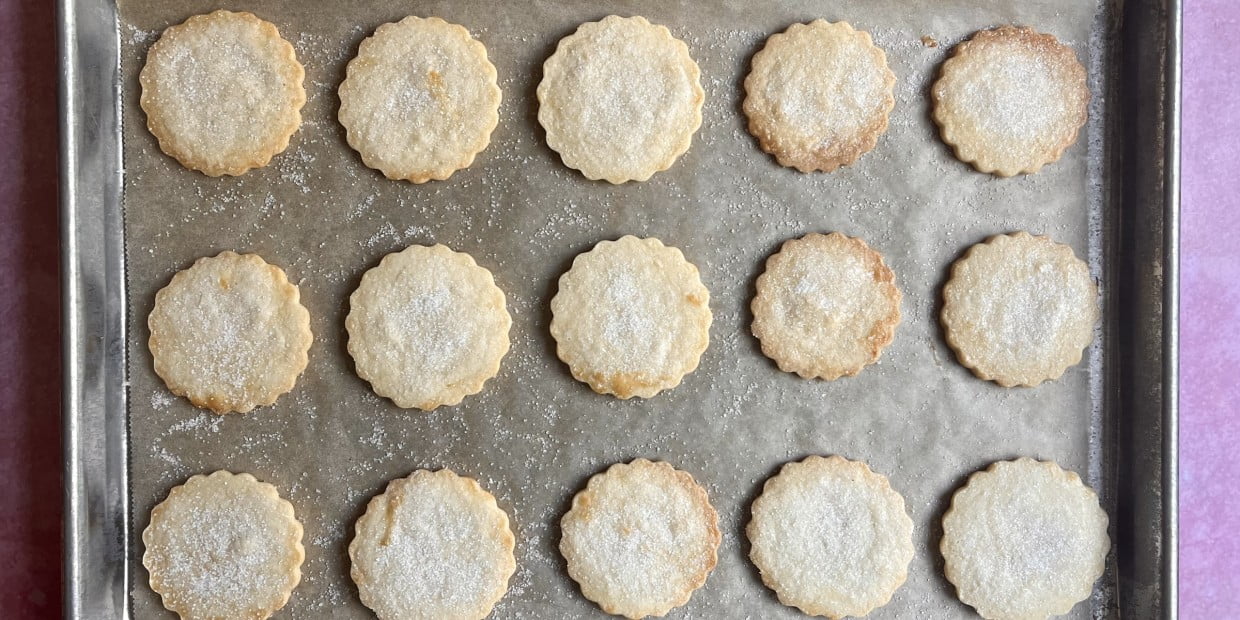 Easy Sheet Pan Shortbread Cookies - Seasons and Suppers