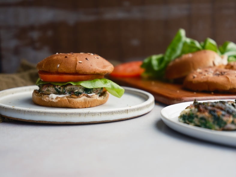 Spinach feta turkey burgers Recipe