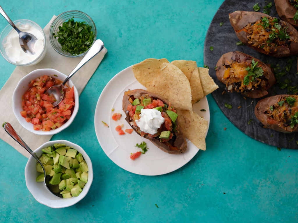 Southwestern stuffed sweet potatoes