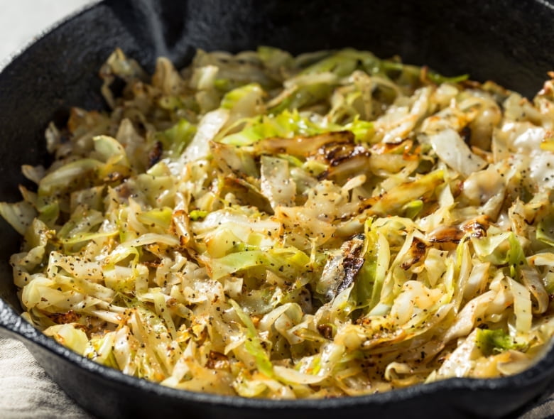 Sauteed cabbage with lemon butter
