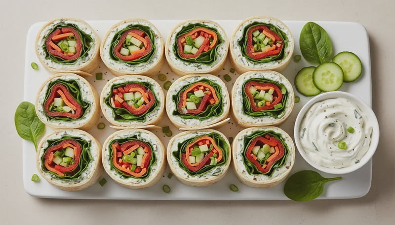 Wraps Entrees Cream Cheese Veggie Tortilla Wraps Recipe - Walmart.com