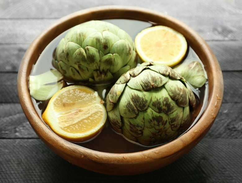 Steamed artichokes