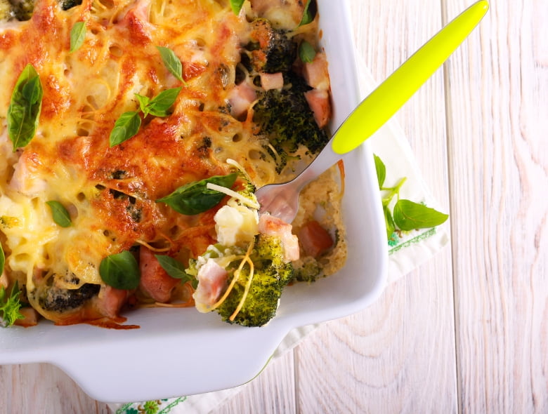 Ham and broccoli breakfast casserole Recipe