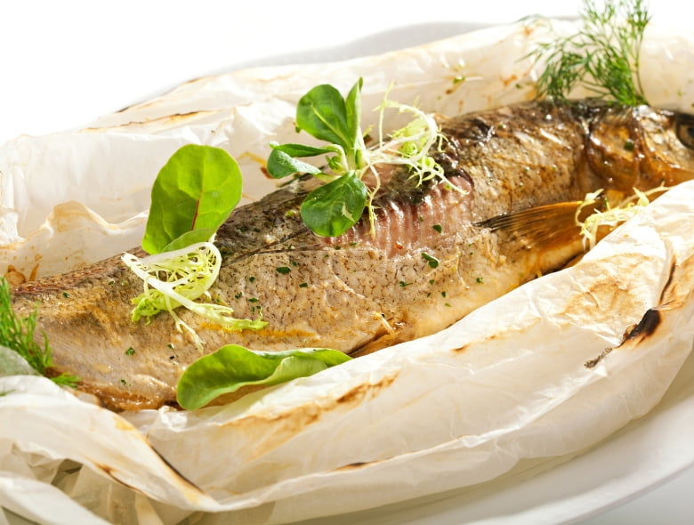Perfect parchment baked fish