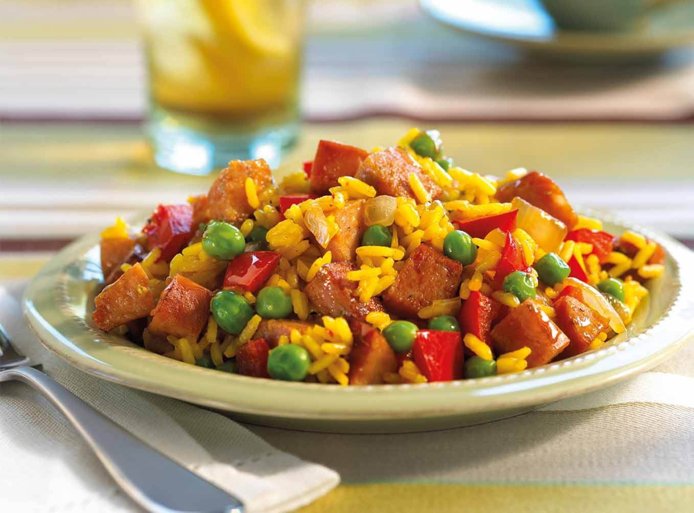 Italian Style Smoked Sausage With Rice