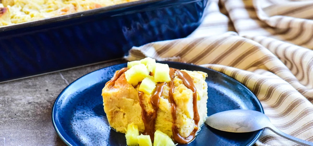 Pineapple bread pudding