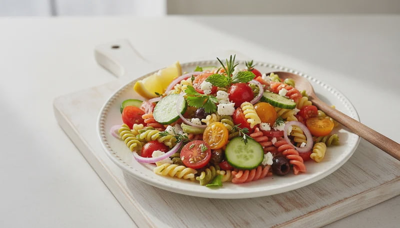 Mediterranean Rotini Pasta Salad