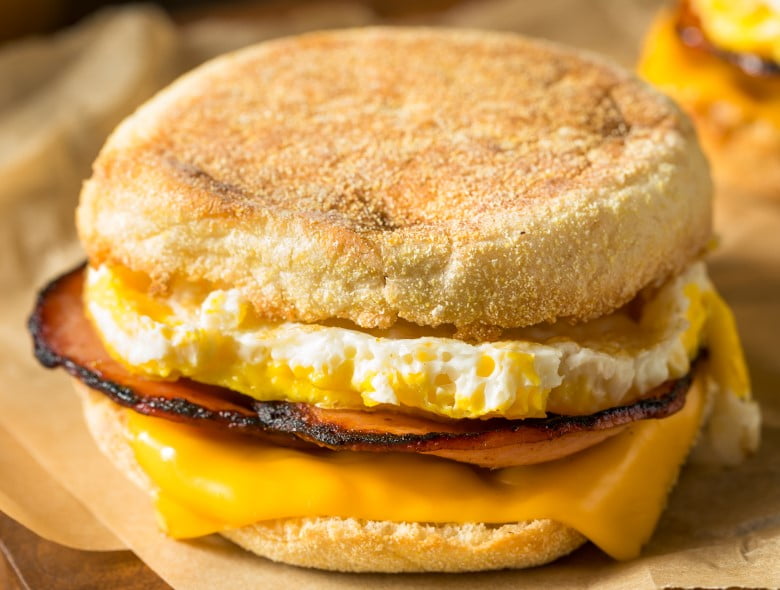 Asiago breakfast sandwich