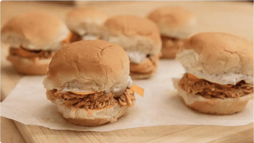 Buffalo chicken sliders