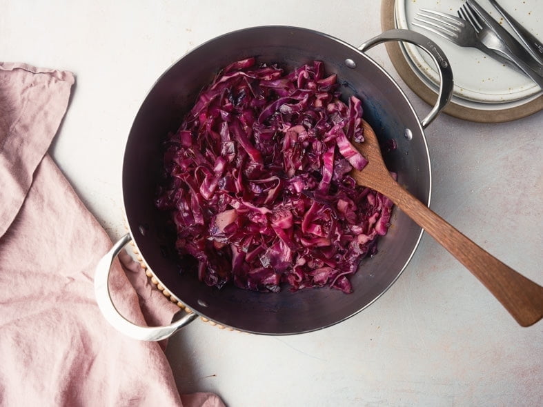 Sautéed cabbage with cider vinegar dressing