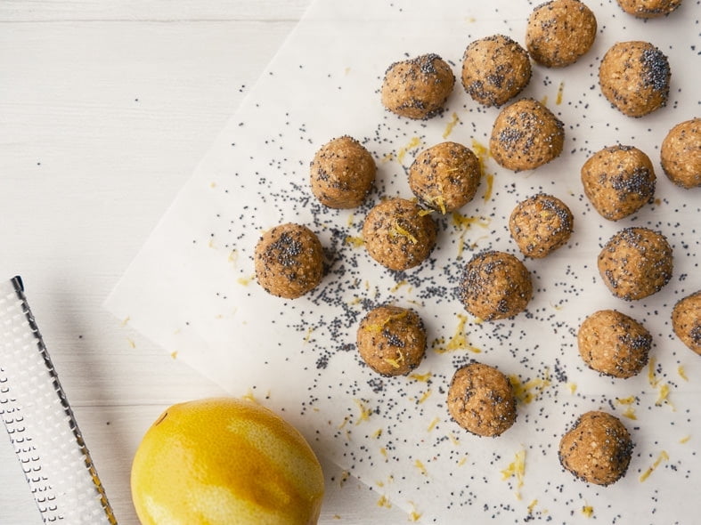 Lemon poppy seed power balls
