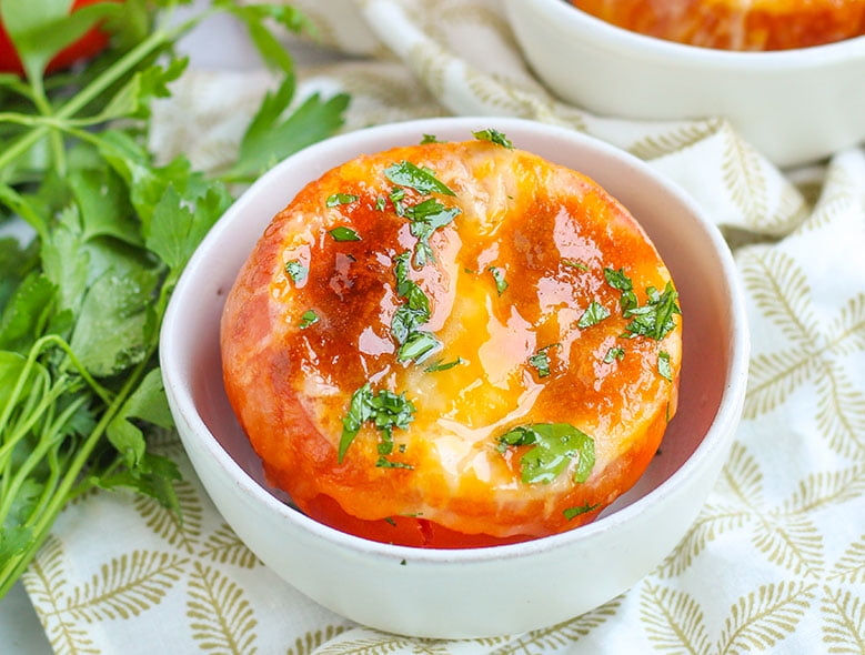 Tuna salad stuffed tomato melts