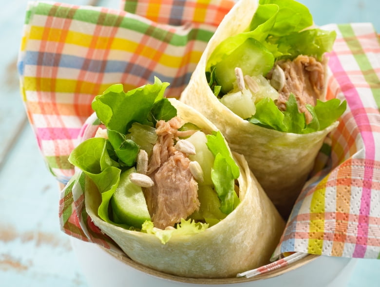 Cucumber and tuna wrap