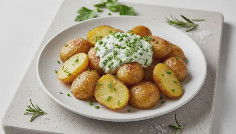 Roasted Potatoes with Herb Topping