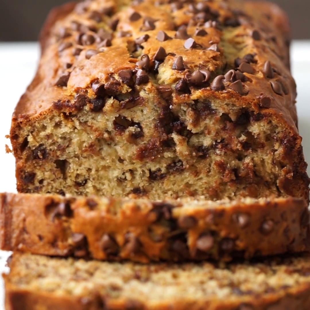 One bowl chocolate chip banana bread