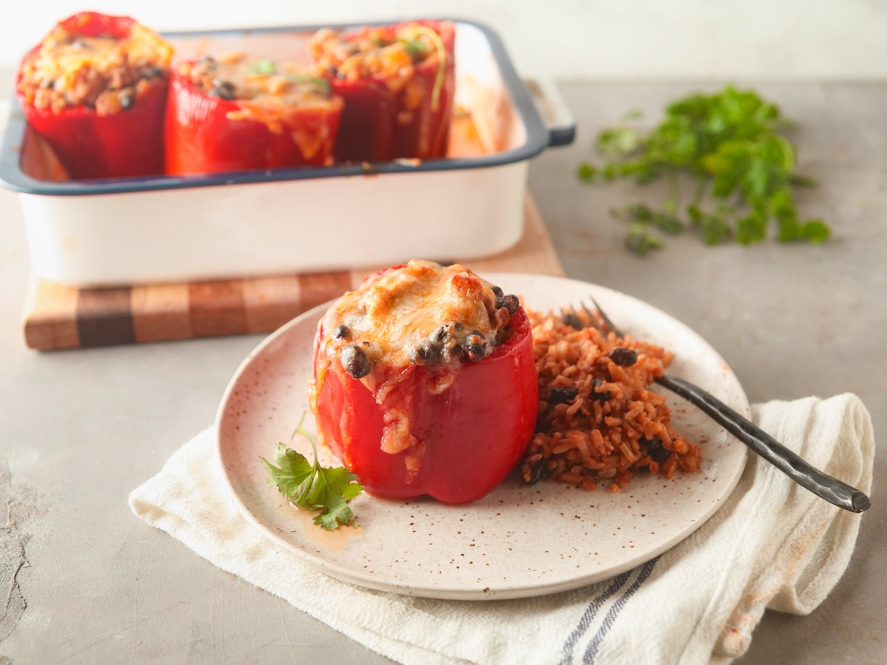 Enchilada stuffed peppers