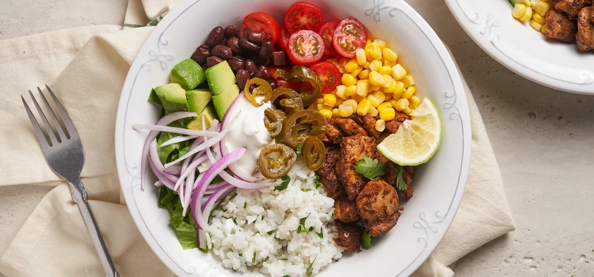 Chipotle chicken burrito bowl