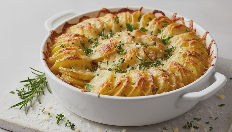 Cheesy Herb Potato Bake