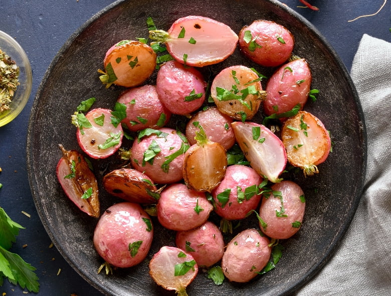 Roasted radishes