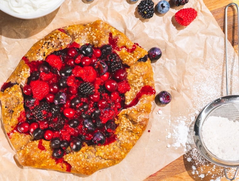 Gingered berry crostata