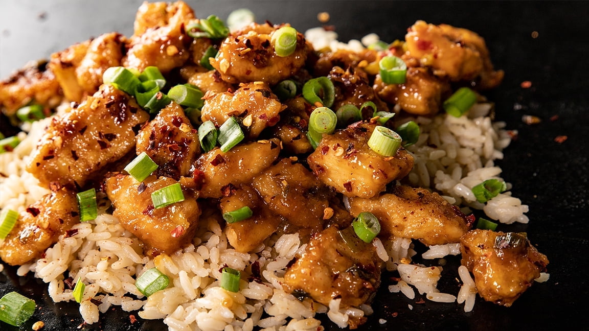 Griddle General Tso chicken