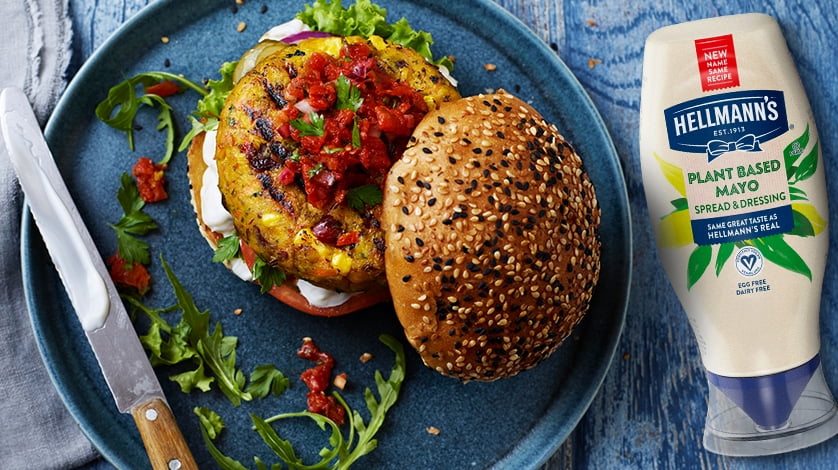 Veggie burgers with sun-dried tomatoes & spinach