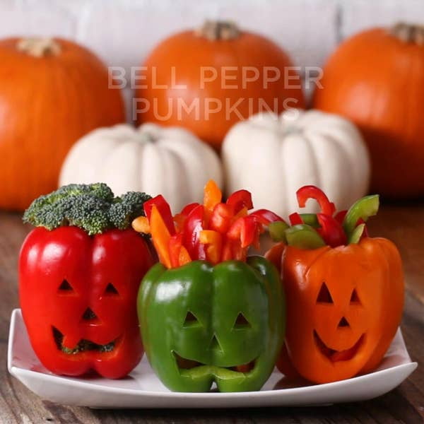 Bell pepper pumpkins