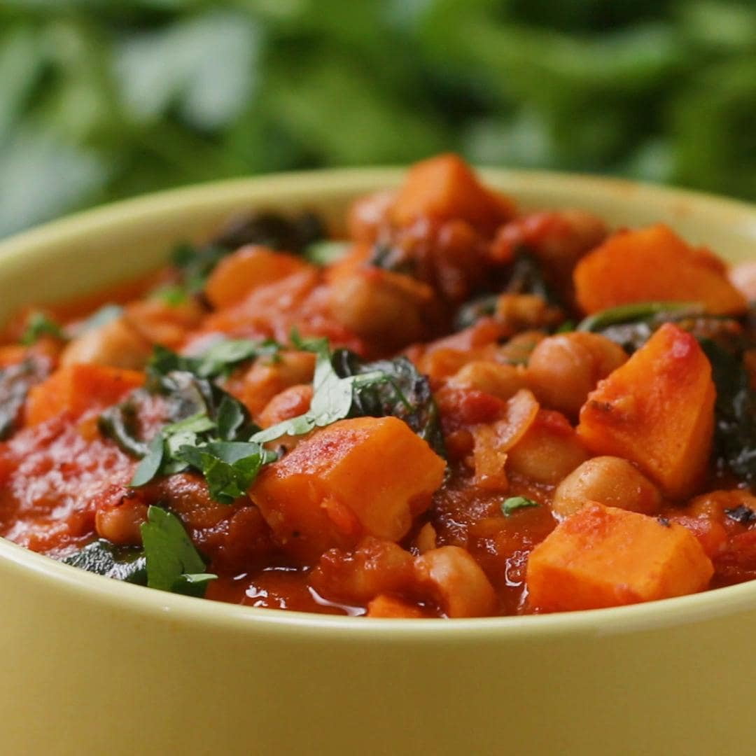Chickpea sweet potato stew