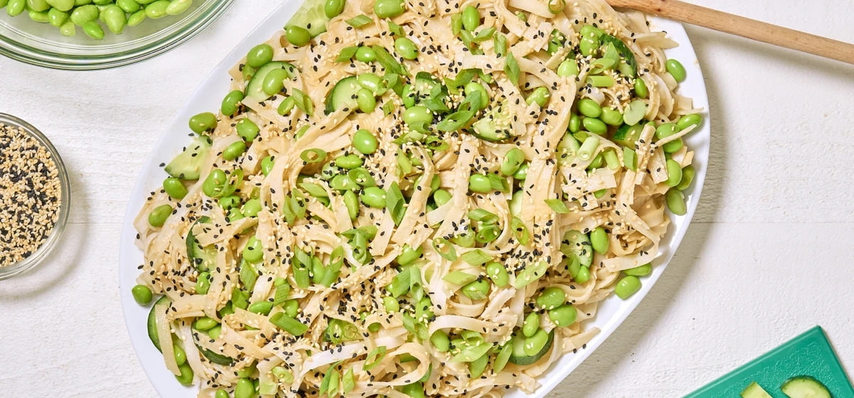 Chilled sesame noodle bowl