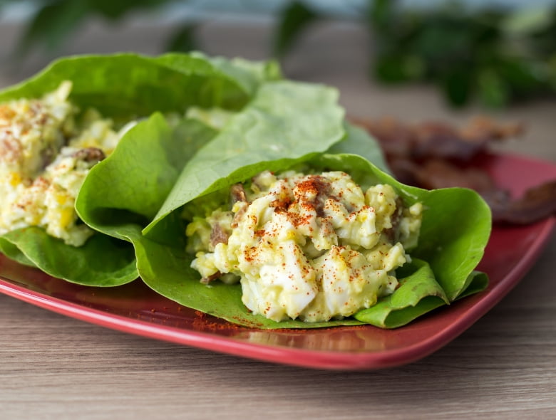 Just like egg salad lettuce wraps