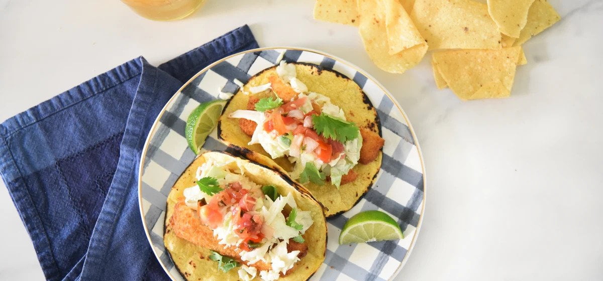 Fish tacos with tangy slaw