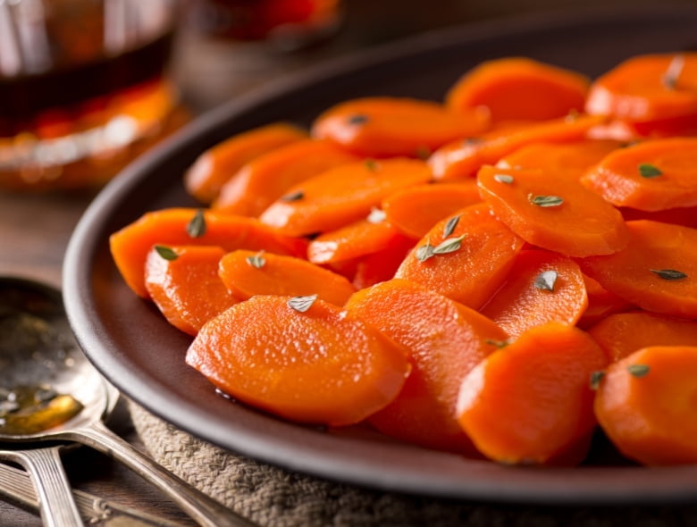 Braised carrots with honey and orange
