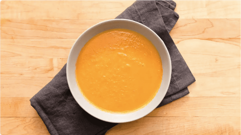Curried ginger carrot soup